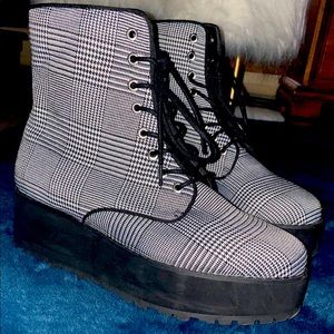 High top platform boots